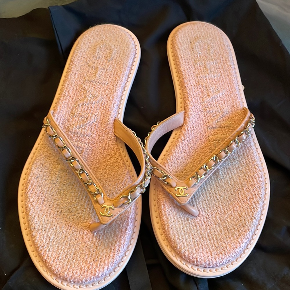 Pink chanel sandals